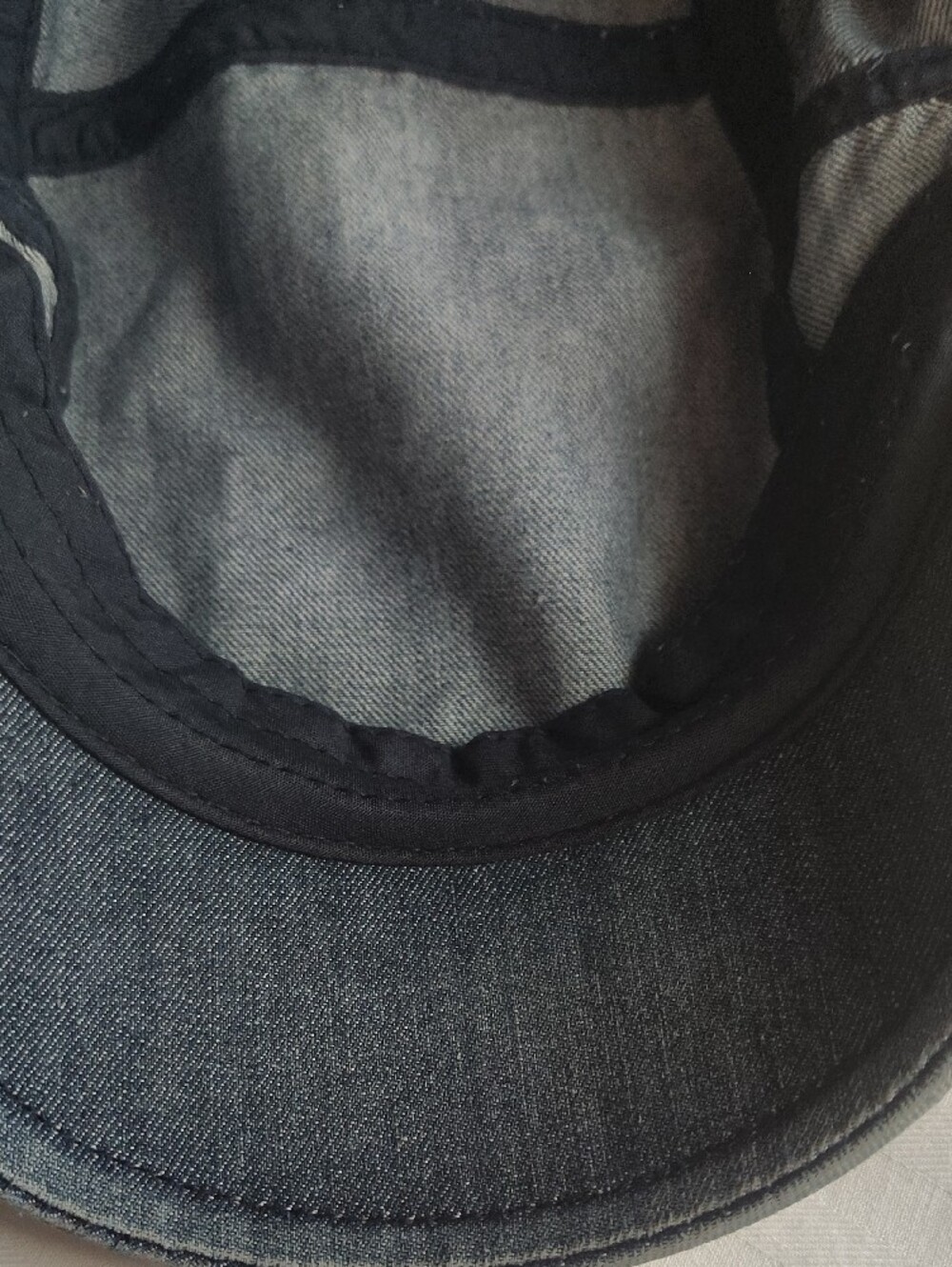 Wait Y2k Retro Street Wear Grunge Blue washed Denim Cabbie  Newsboy Cap - Picture 5 of 11